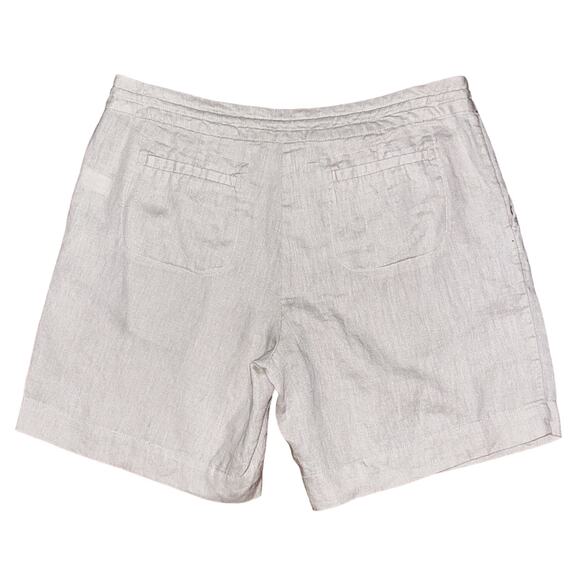 Willi Smith 100% Linen Drawstring Beige Shorts Size 10 Women's - Picture 5 of 7